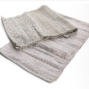 Metallic Diamond Throw Rug